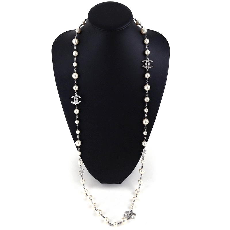 CHANEL（シャネル） ロングネックレス 108cm コスチュームパール ココ