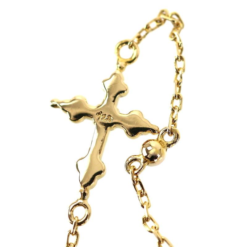 アンクレット レディース クロスモチーフ 18金 18k イエローゴールド