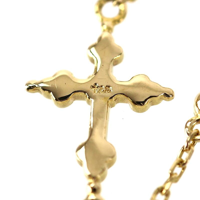 アンクレット レディース クロスモチーフ 18金 18k イエローゴールド