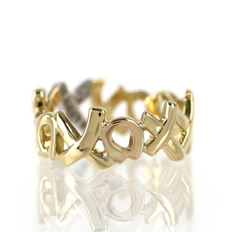TIFFANY&Co.（ティファニー） 指輪 ラブ＆キス K18YG×Pt950 14号 