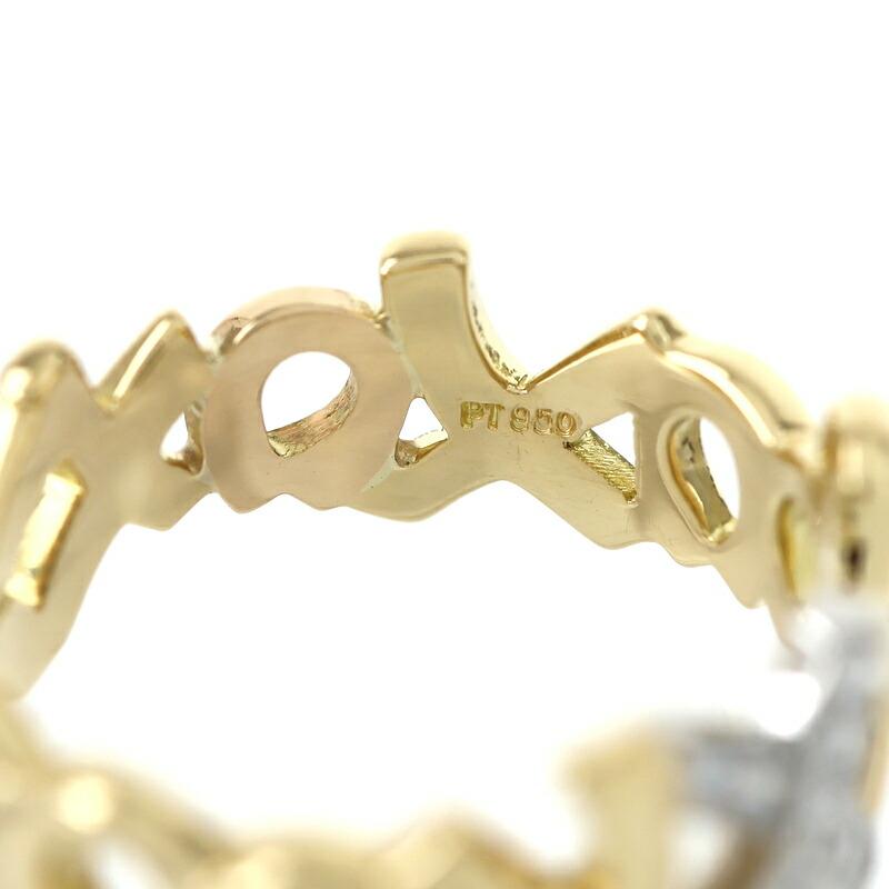 TIFFANY&Co.（ティファニー） 指輪 ラブ＆キス K18YG×Pt950 14号
