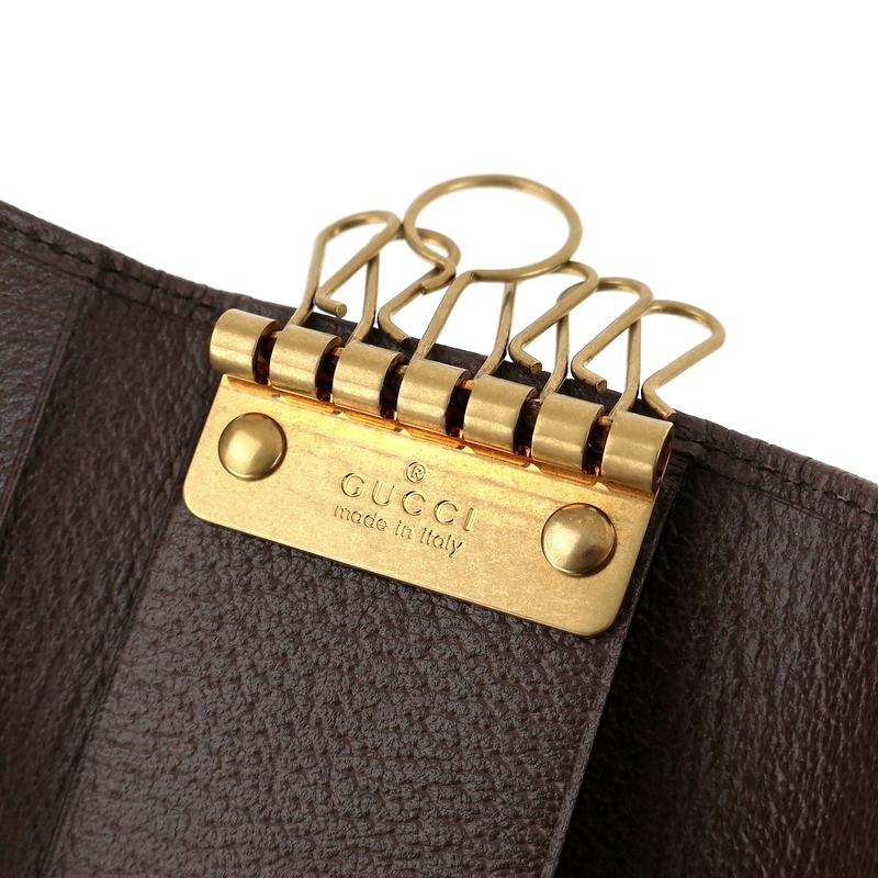 Ophidia グッチ キーケース 6連 オフィディア ベージュ系 キーカバー