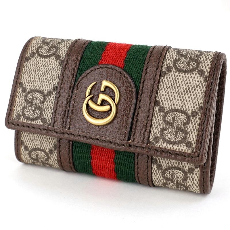 Ophidia グッチ キーケース 6連 オフィディア ベージュ系 キーカバー