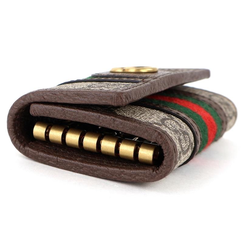 Ophidia グッチ キーケース 6連 オフィディア ベージュ系 キーカバー