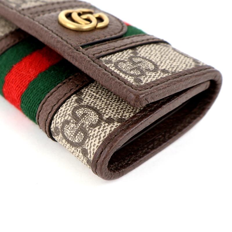 Ophidia グッチ キーケース 6連 オフィディア ベージュ系 キーカバー