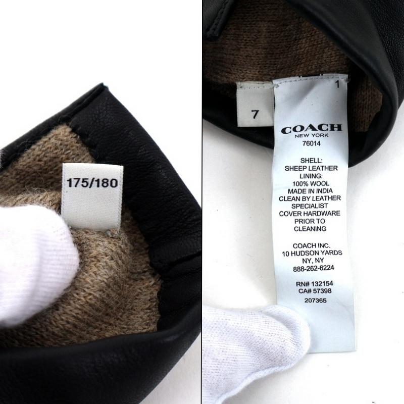 COACH（コーチ） 手袋 レディース スカルプテッド シグネチャー レザー