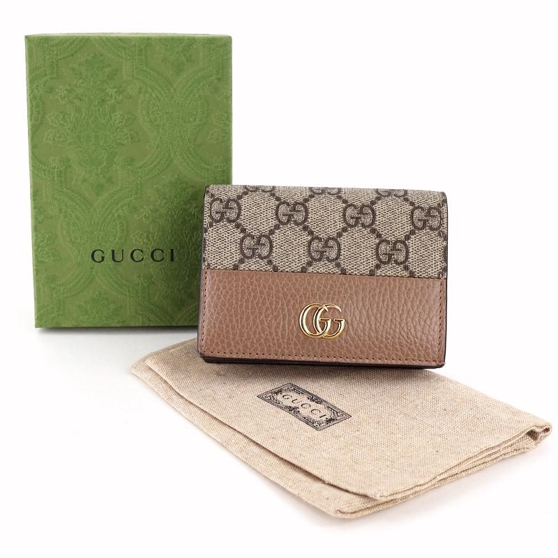 ダブルG グッチ 財布 二つ折り カードケースウォレット ミニウォレット