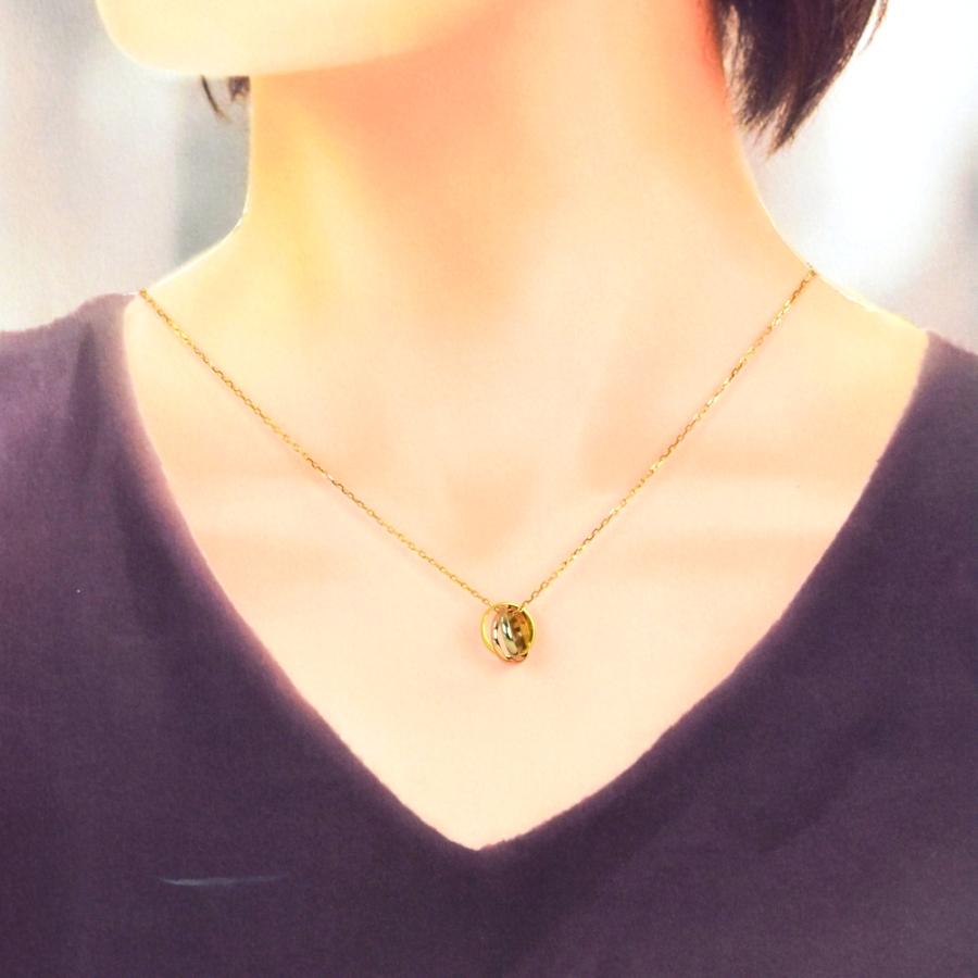 カルティエ ネックレス ベビートリニティ K18 スリーカラー CRB7224574