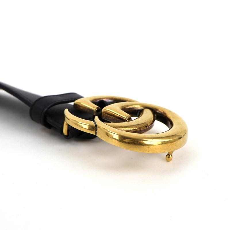 GUCCI（グッチ） ベルト メンズ レザー 400593 ブラック GGマーモント