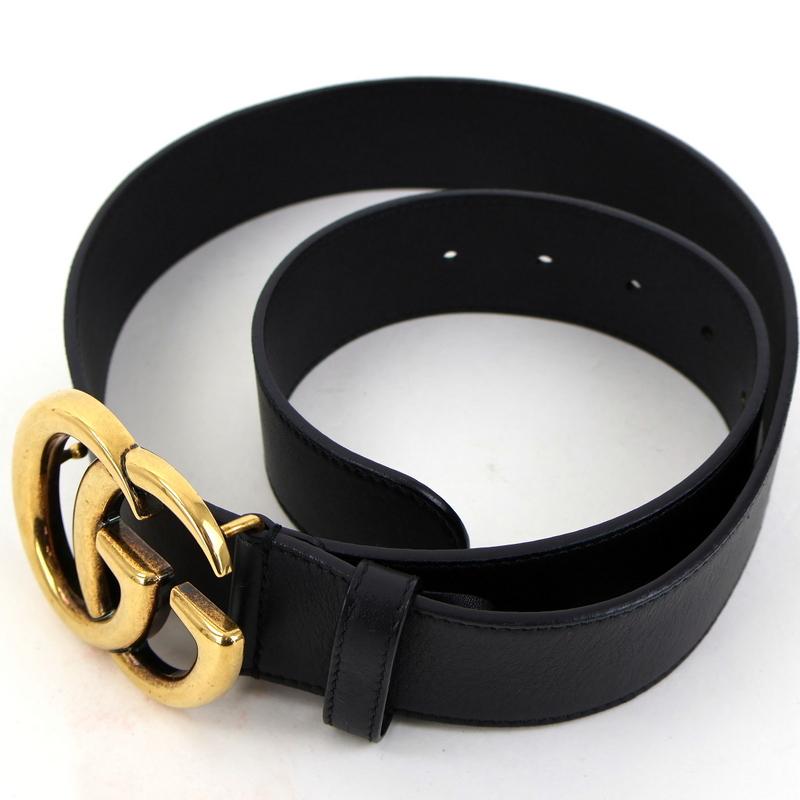 GUCCI（グッチ） ベルト メンズ レザー 400593 ブラック GGマーモント