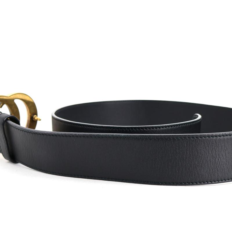 GUCCI（グッチ） ベルト メンズ レザー 400593 ブラック GGマーモント