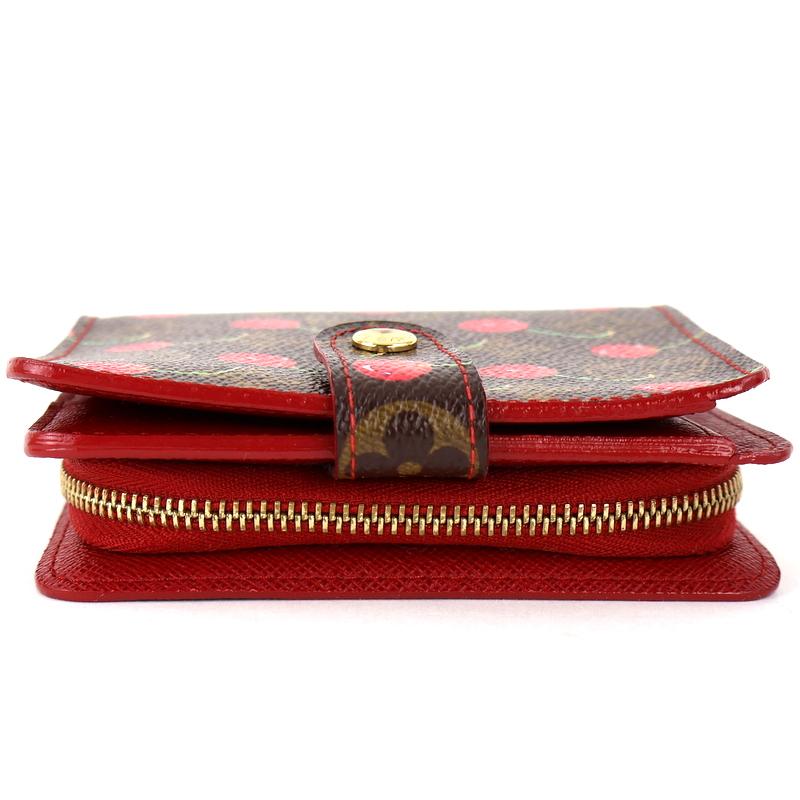 ルイヴィトン コンパクトジップモノグラム 財布 折財布 552 LOUIS VUITTON（ルイ・ヴィトン） 財布 モノグラム・チェリー