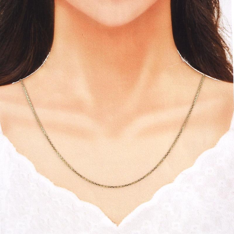 ネックレス 18金 45.5cm 4.8g アジャスター付き ネックレスチェーン