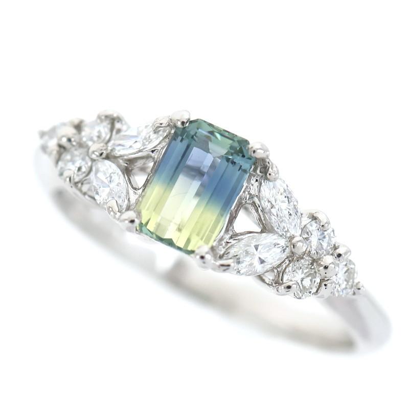 指輪 レディース プラチナ900 13号 バイカラーサファイア 0.68ct