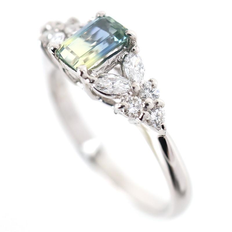 指輪 レディース プラチナ900 13号 バイカラーサファイア 0.68ct