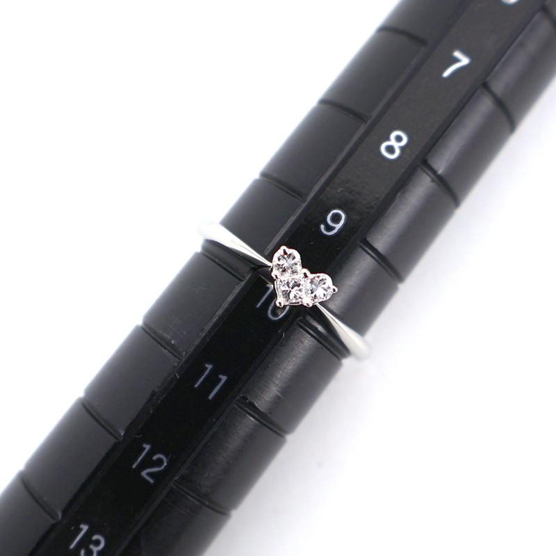 ハート型 プラチナリング 11号 極細 ハードプラチナ エタニティ リング