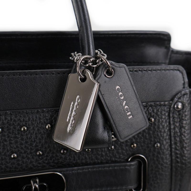 COACH ブラック ハンドバッグ 約30cm COACH（コーチ） バッグ レディース ハンドバッグ リベット スワッガー