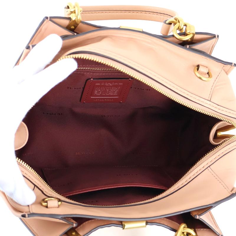 COACH コーチ レザー パンチング ホーボーバッグ ピンクベージュ 美品 COACH（コーチ） バッグ レディース ハンドバッグ レザー 68814