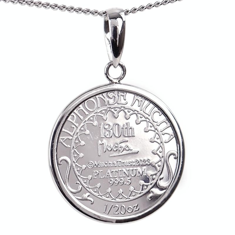 アルフォンス・ミュシャ 画家デビュー130周年 コインネックレス 1/20oz