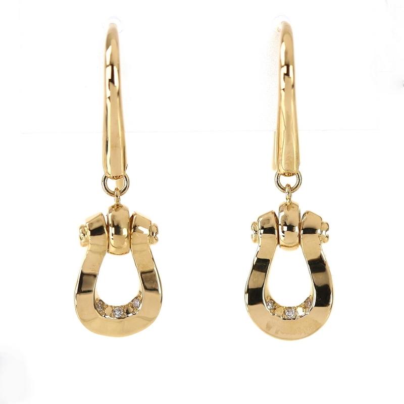 ラソマ ピアス レディース ホースシュー ダイヤモンド 各0.009ct 18k 