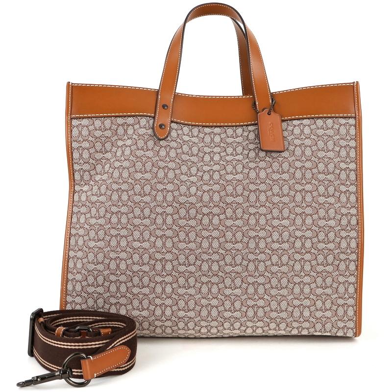 コーチ フィールドトート40 2WAYバッグ マイクロシグネチャー