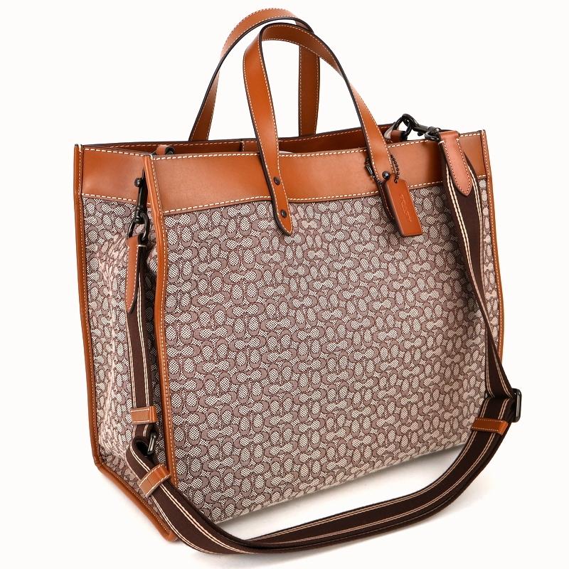 コーチ フィールドトート40 2WAYバッグ マイクロシグネチャー