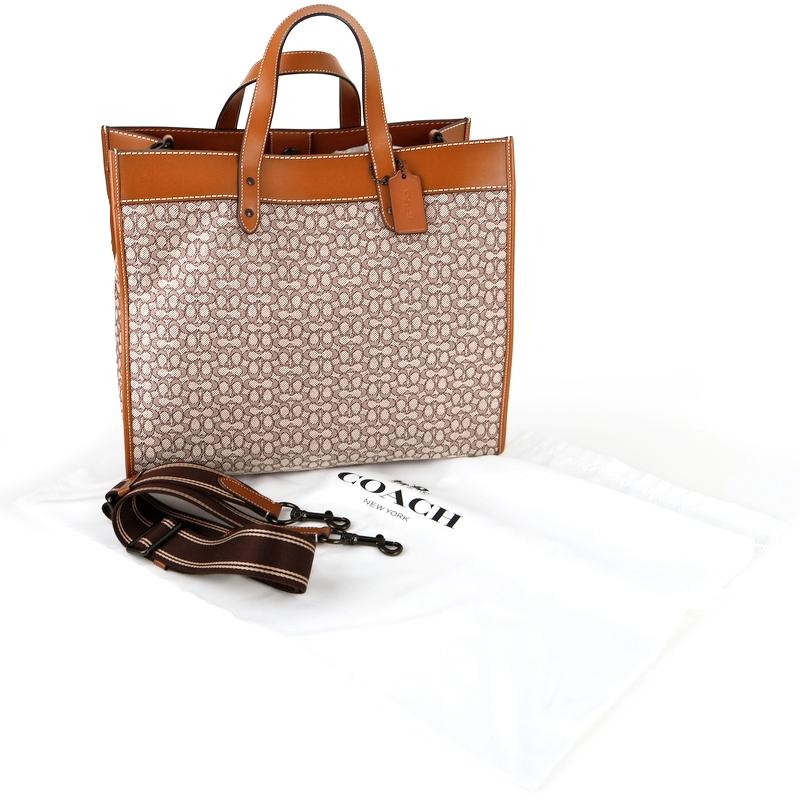 コーチ フィールドトート40 2WAYバッグ マイクロシグネチャー