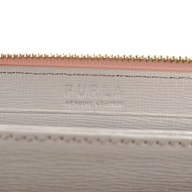 FURLA（フルラ） 財布 ピンク ラウンドファスナー長財布 無地 ワン