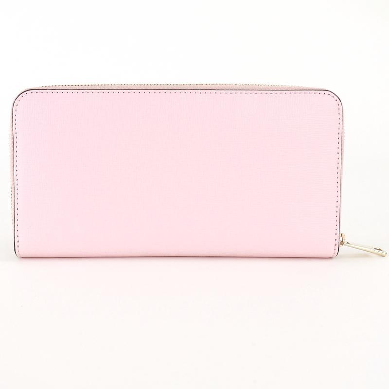 FURLA（フルラ） 財布 ピンク ラウンドファスナー長財布 無地 ワン
