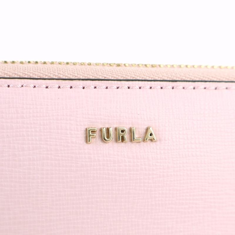 FURLA（フルラ） 財布 ピンク ラウンドファスナー長財布 無地 ワン