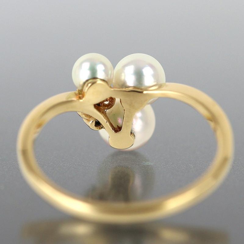 MIKIMOTO（ミキモト） 指輪 10号 パール 3.9mm〜5.7mm ダイヤモンド
