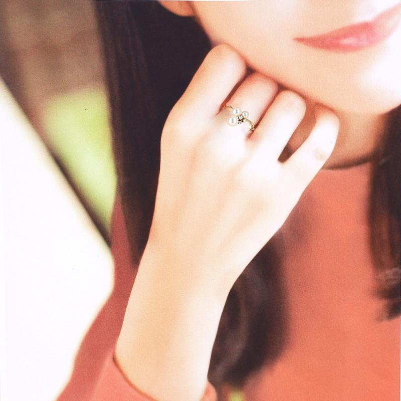 MIKIMOTO（ミキモト） 指輪 10号 パール 3.9mm〜5.7mm ダイヤモンド