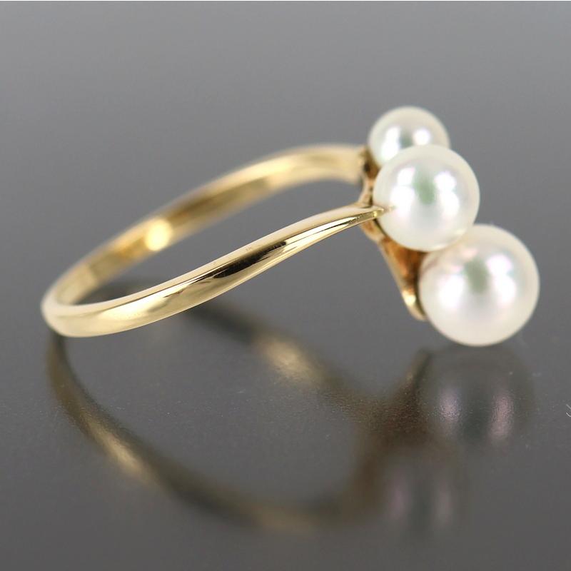 MIKIMOTO（ミキモト） 指輪 10号 パール 3.9mm〜5.7mm ダイヤモンド