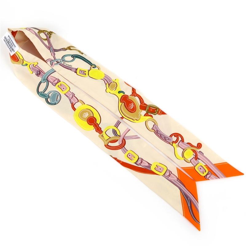 エルメス HERMES ツイリー ベージュサンドル×オレンジ×アントラシット エルメス HERMES ツイリー ベージュサンドル×オレンジ×アントラシット