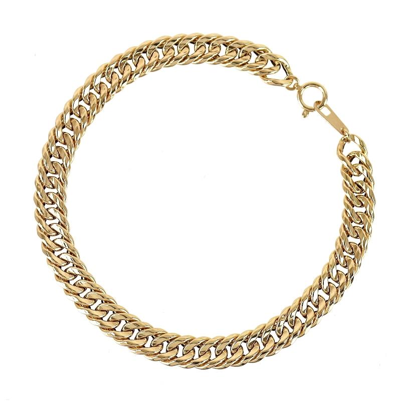 ブレスレット メンズ 18金 K18YG 20cm チェーンブレスレット 4.0g