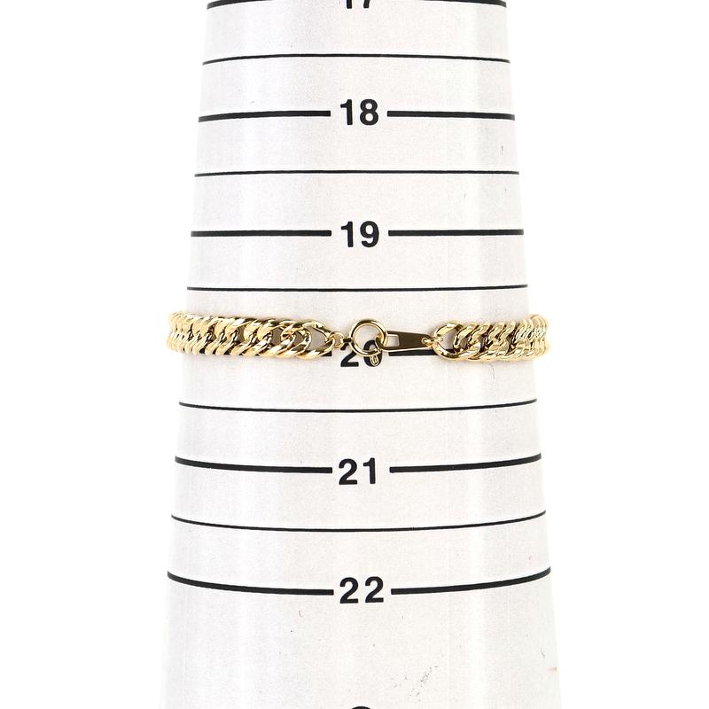 ブレスレット メンズ 18金 K18YG 20cm チェーンブレスレット 4.0g