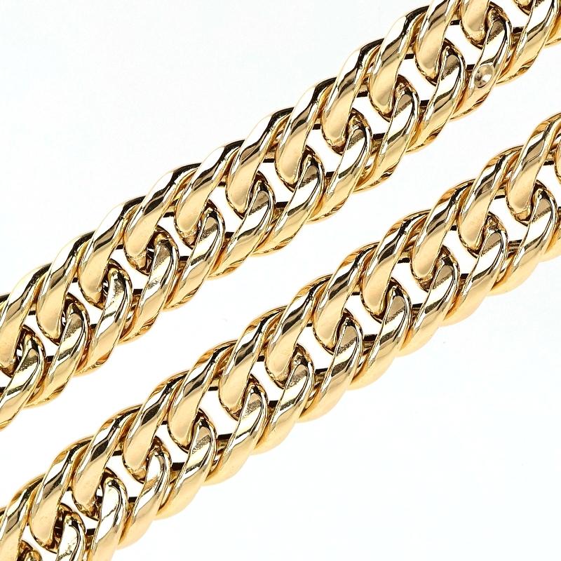 ブレスレット メンズ 18金 K18YG 20cm チェーンブレスレット 4.0g
