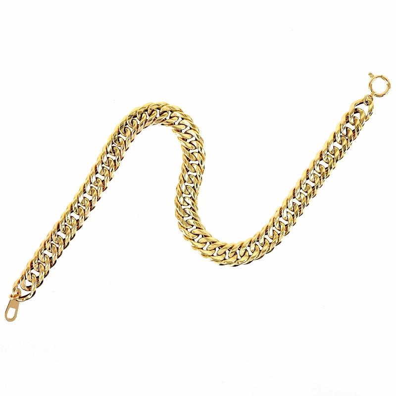 ブレスレット メンズ 18金 K18YG 20cm チェーンブレスレット 4.0g