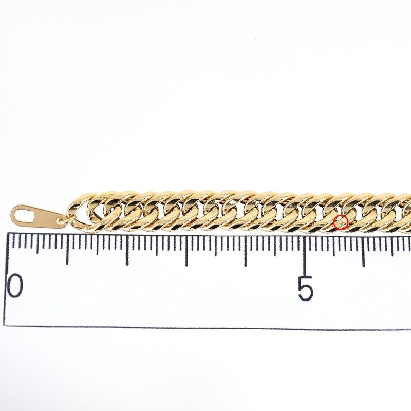 ブレスレット メンズ 18金 K18YG 20cm チェーンブレスレット 4.0g