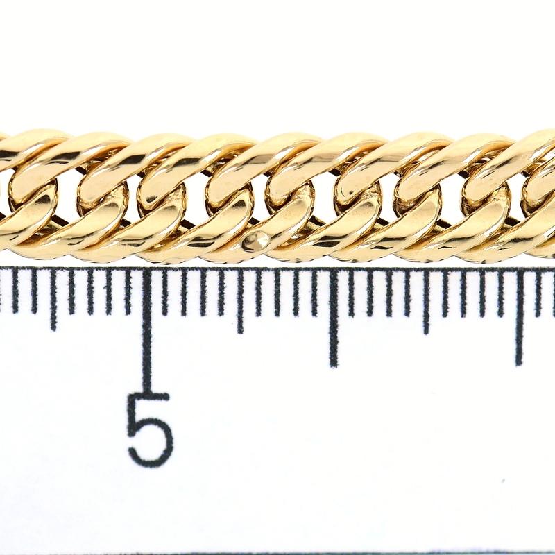 ブレスレット メンズ 18金 K18YG 20cm チェーンブレスレット 4.0g