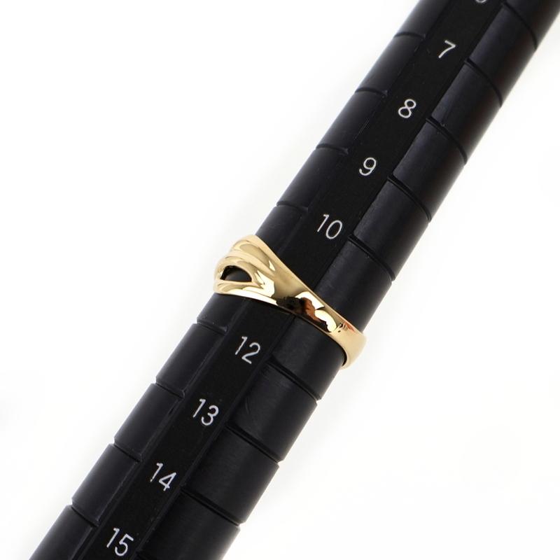 指輪 k18 レディース 11号 デザインリング 18金 K18YG イエロー