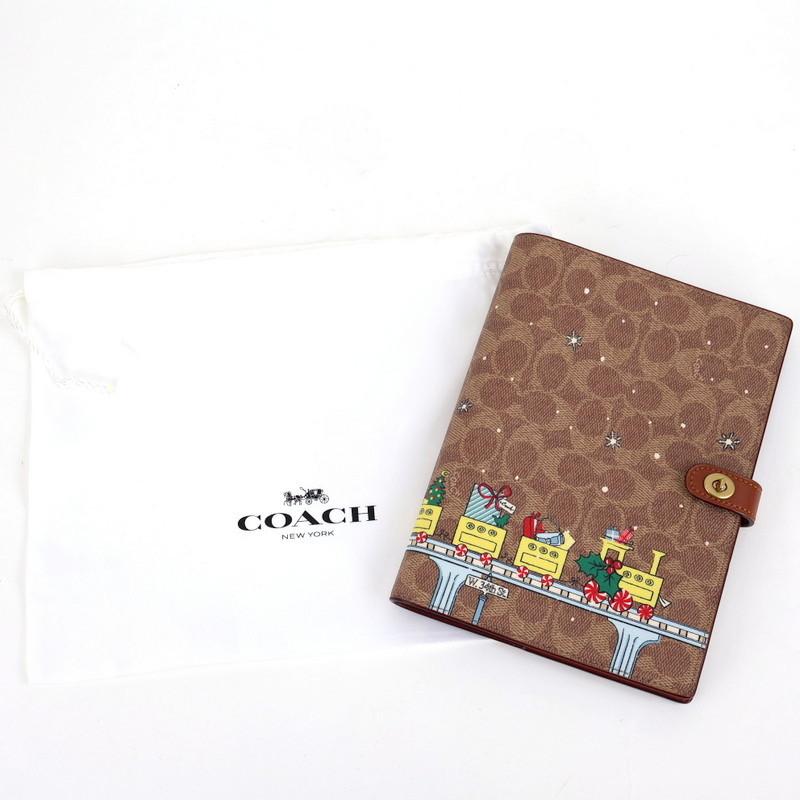 【新品】COACHコーチ★ノートブック&ペンケース★シグネチャーキャンバスレザー COACH（コーチ） ノートブック・シグネチャー キャンバス・ホリデー
