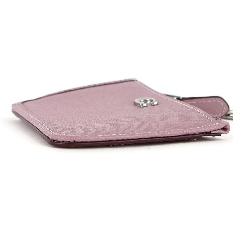 COACH（コーチ） ミニスキニーIDカードケース パープル系 レザー キー