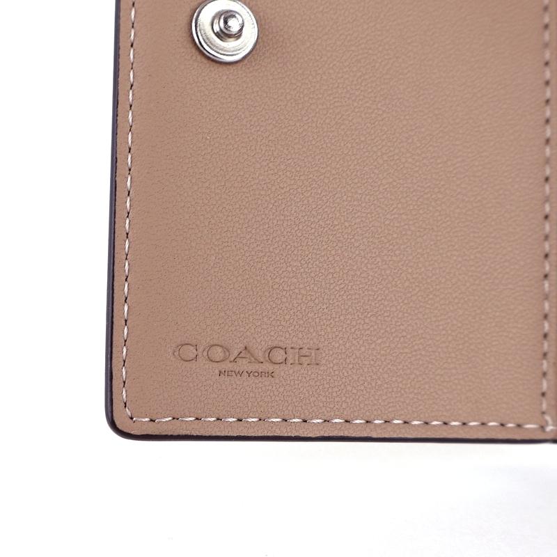 COACH（コーチ） ビジネスカードケース 名刺入れ グレージュ系 クロス