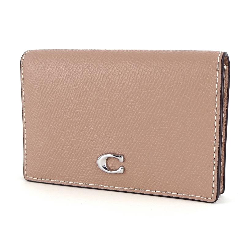 COACH（コーチ） ビジネスカードケース 名刺入れ グレージュ系 クロス