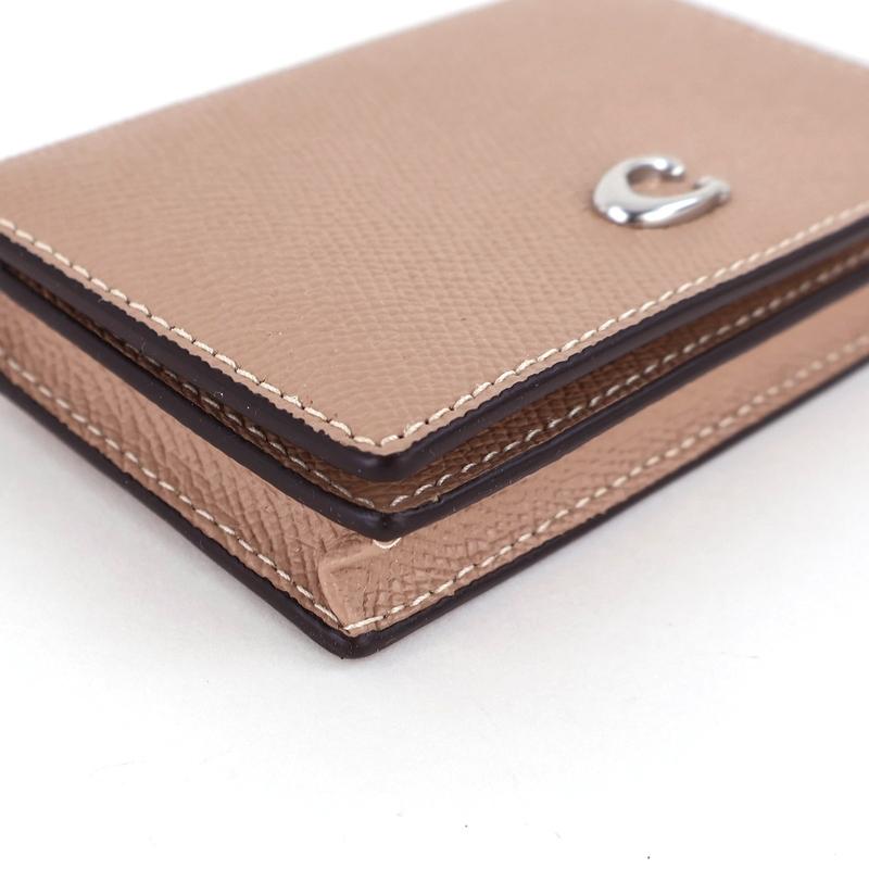 COACH（コーチ） ビジネスカードケース 名刺入れ グレージュ系 クロス