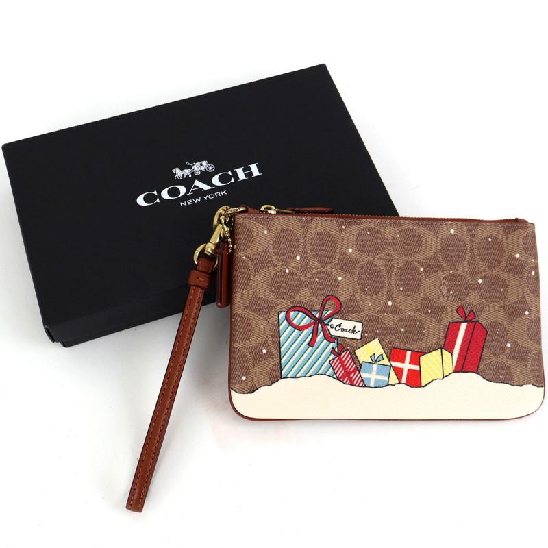 コーチ ポーチ エッセンシャル スモール リストレット・シグネチャー