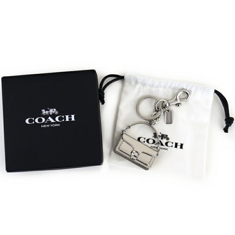 希少✨COACH ダビーバックチャーム　シルバー　キーホルダー COACH（コーチ） バッグチャーム タビー CS246 シルバー キー リング