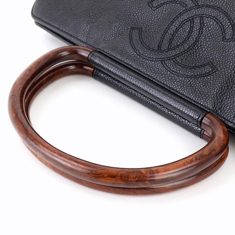 CHANEL（シャネル） バッグ キャビアスキン ウッドハンドル トート