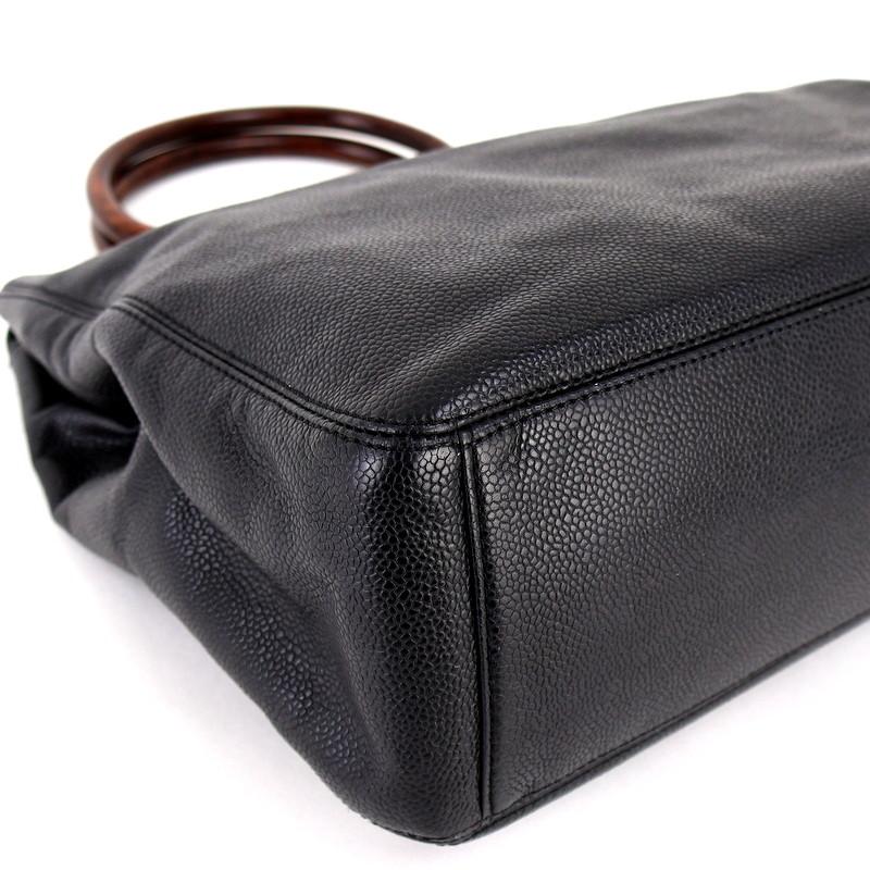 CHANEL（シャネル） バッグ キャビアスキン ウッドハンドル トート